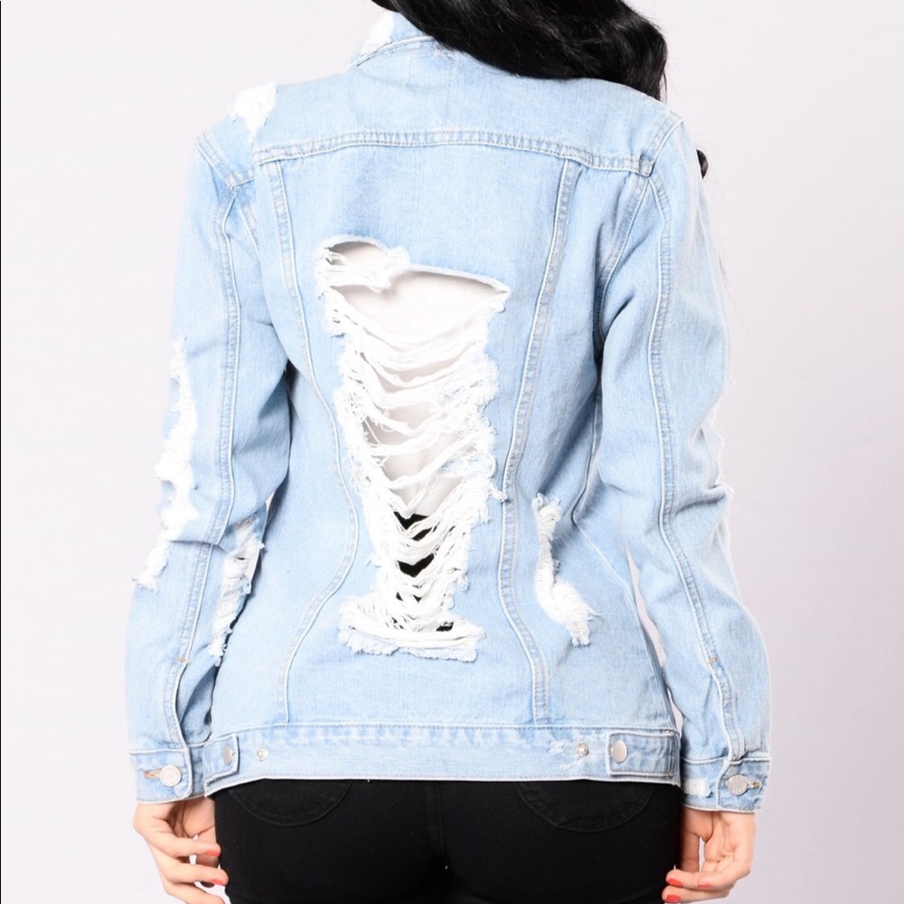 Distressed Denim Jacket - Picture 2 of 6